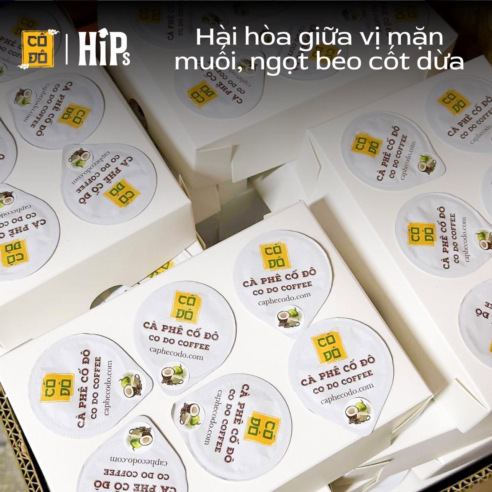 Cà phê muối hòa tan - hộp 6 cốc