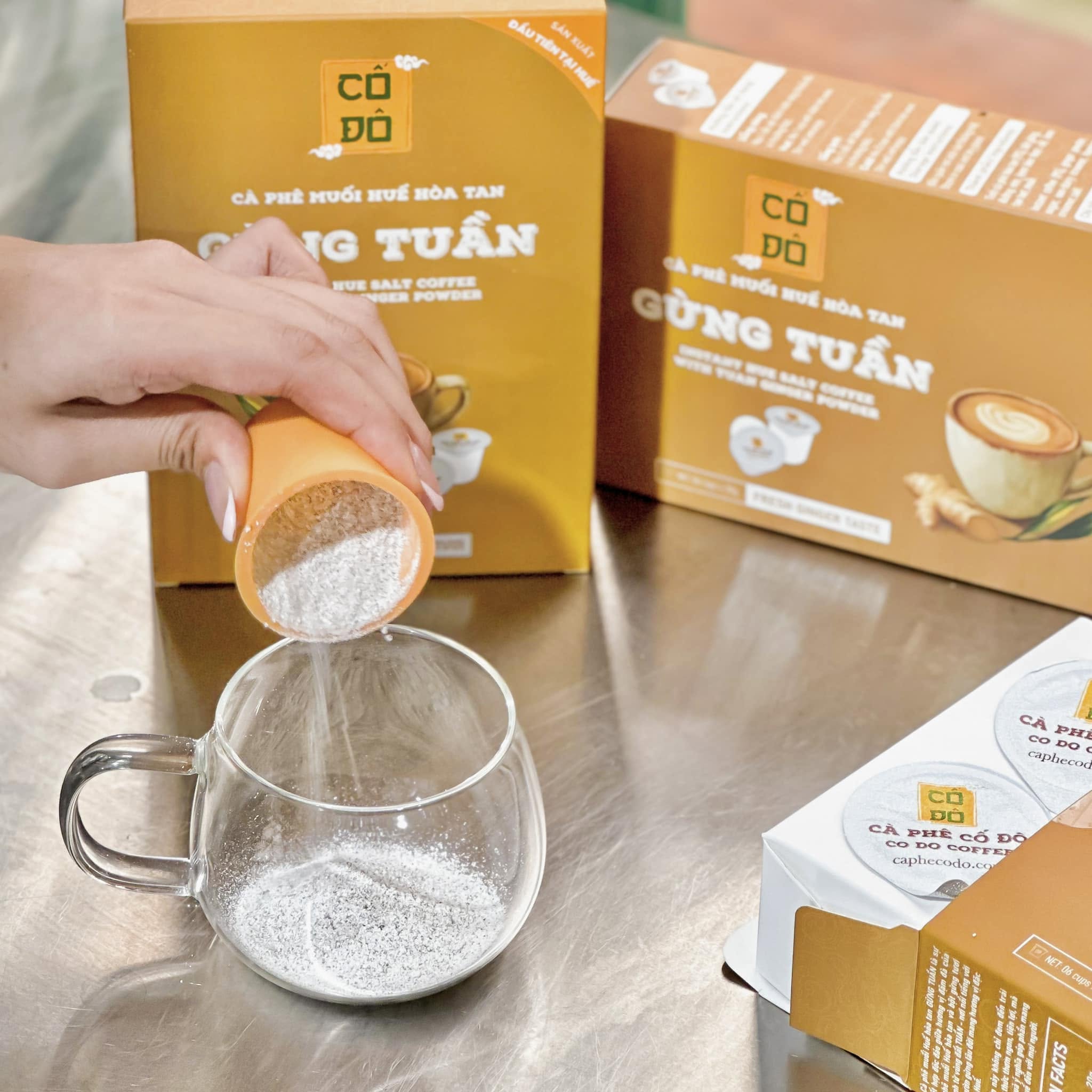 Cà phê muối hòa tan gừng Tuần