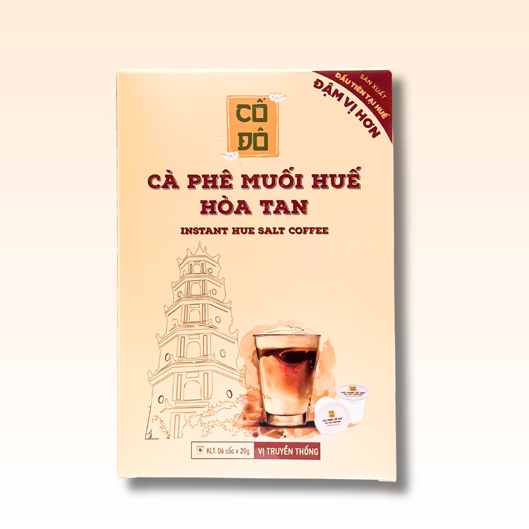 Cà phê muối hòa tan - hộp 6 cốc