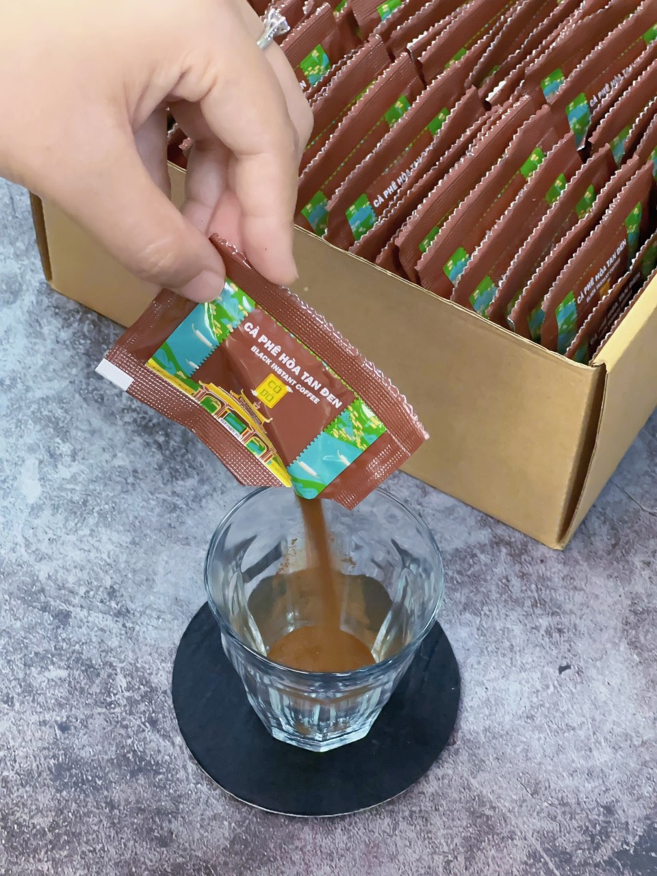 Cà Phê Hòa Tan Đen - 15 gói