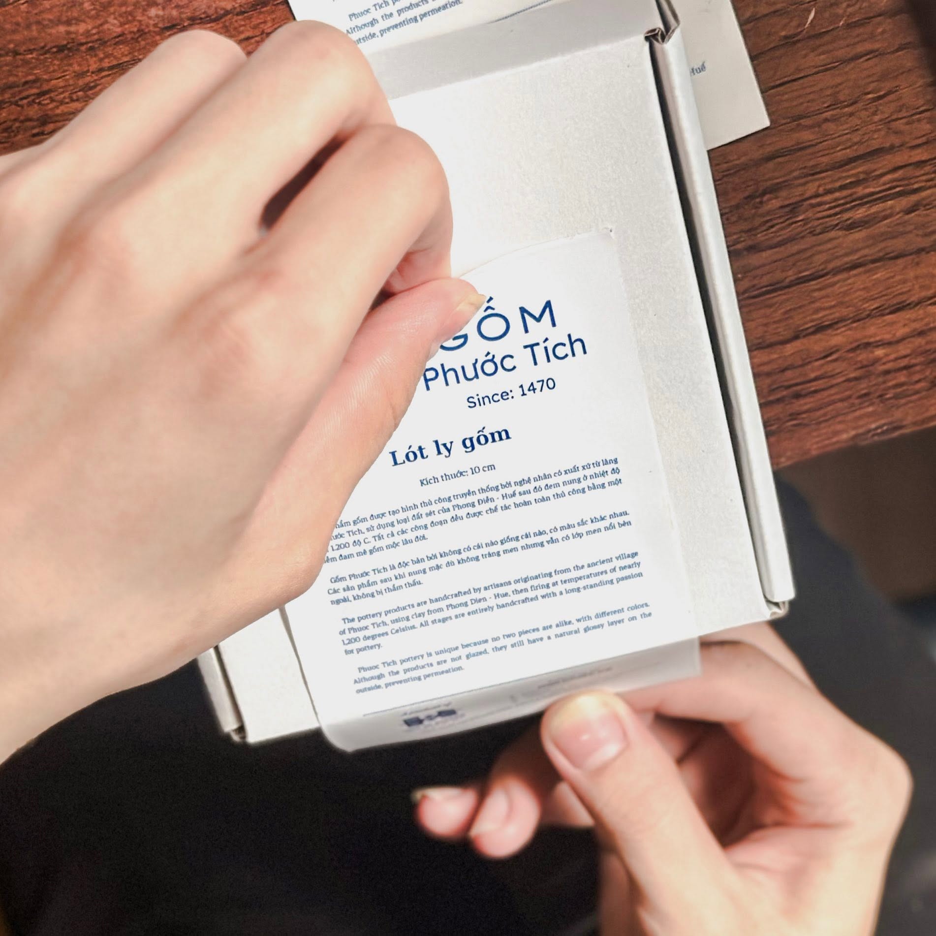 Lót ly gốm Phước Tích