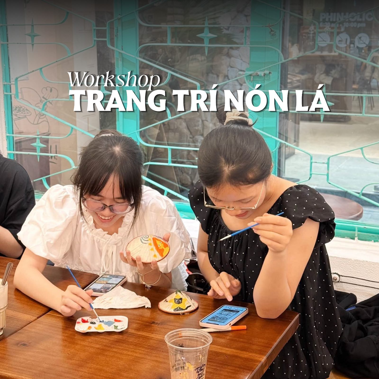 Trang trí móc khóa nón lá