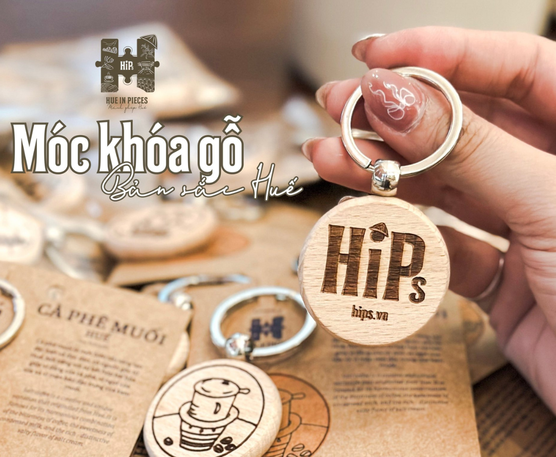 Móc khóa gỗ tinh xảo kể câu chuyện về Huế